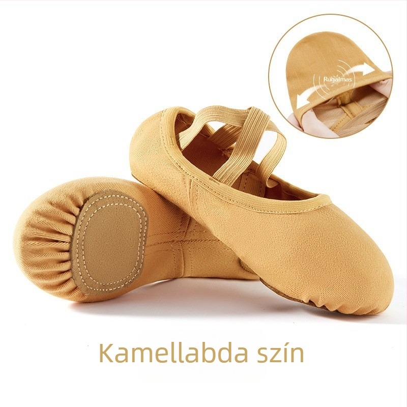 Női tánccipők puha talppal balethez és modern tánchoz, rugalmas anyag, felnőtteknek, macska mancs stílus, jóga