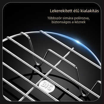 Élelmiszer-minőségű 316 rozsdamentes acél gőzítő rács tojásokhoz, wok használathoz, nagy méret, magas lábak