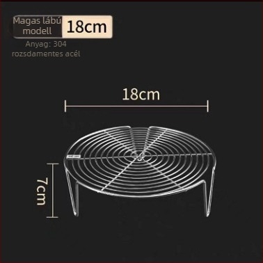 Élelmiszer-minőségű 316 rozsdamentes acél gőzítő rács tojásokhoz, wok használathoz, nagy méret, magas lábak