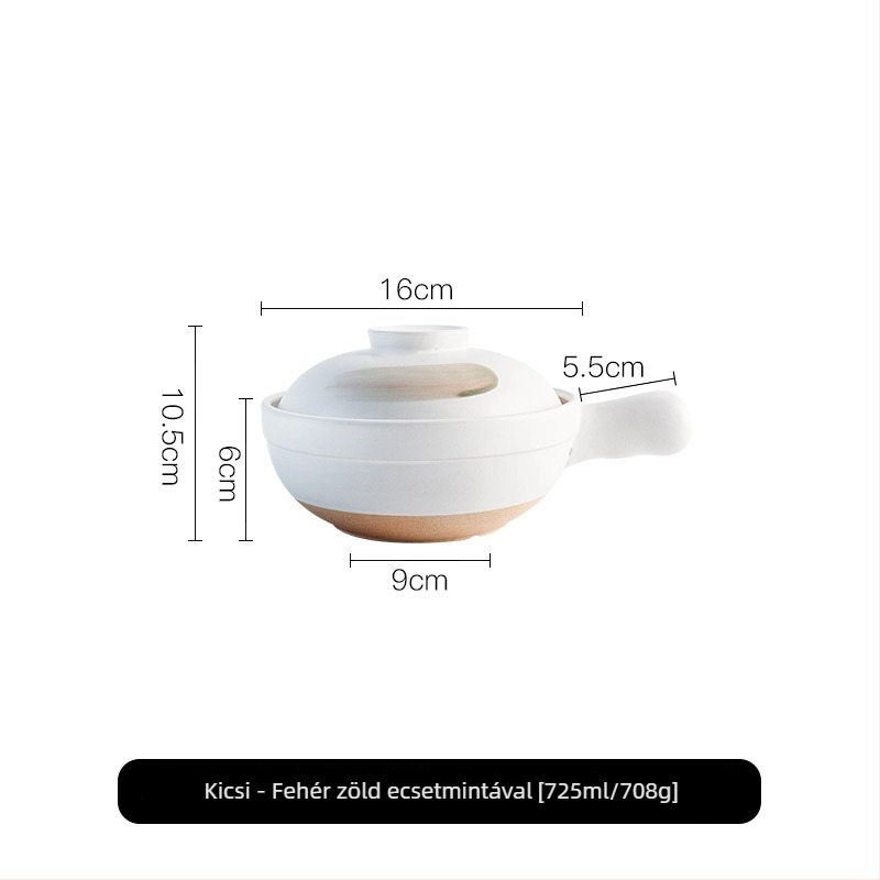 Japán stílusú fogantyús üst gázfőzőhöz, 1 liter, kis méret