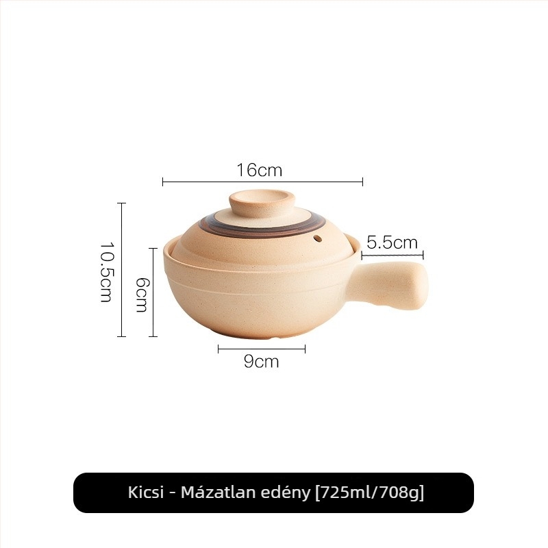 Japán stílusú fogantyús üst gázfőzőhöz, 1 liter, kis méret