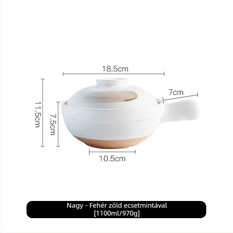 Japán stílusú fogantyús üst gázfőzőhöz, 1 liter, kis méret