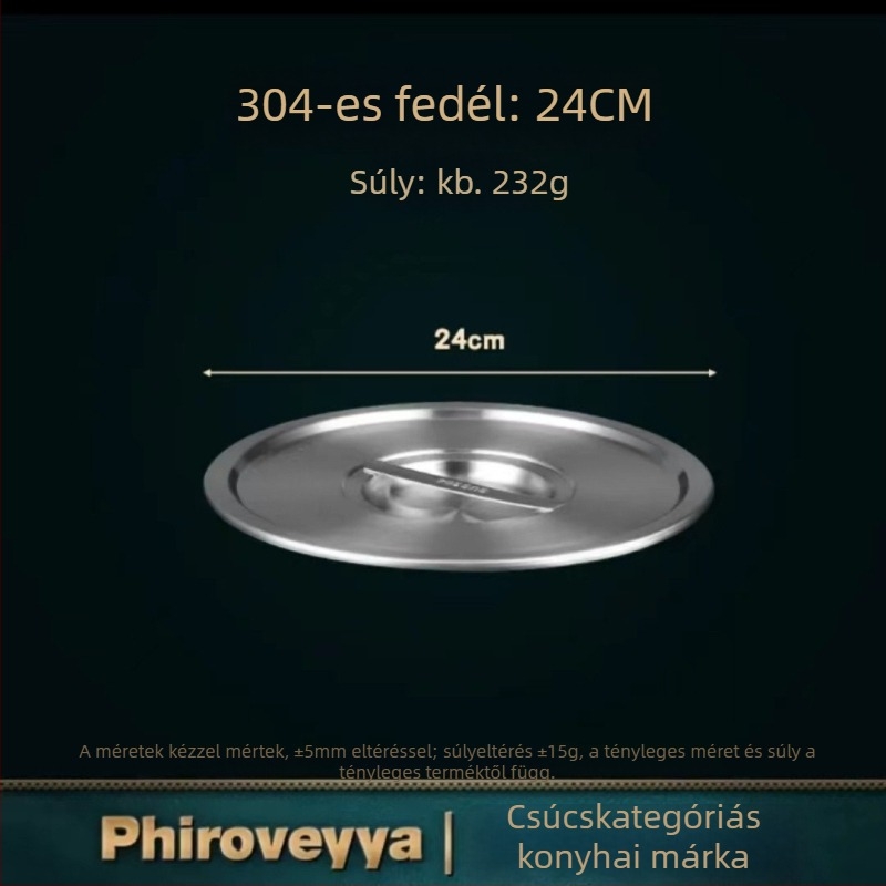 304 rozsdamentes acélból készült fedő, élelmiszer-minőségű, főzőedényhez, háztartási használatra, többfunkciós és vastag