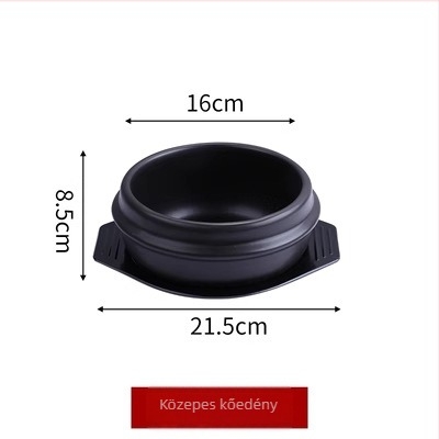 Koreai stílusú kőedény otthoni használatra – Bibimbap és pörkölt edény, kis edény tapadásmentes bevonattal, gáztűzhelyhez kompatibilis, Chef Meisi