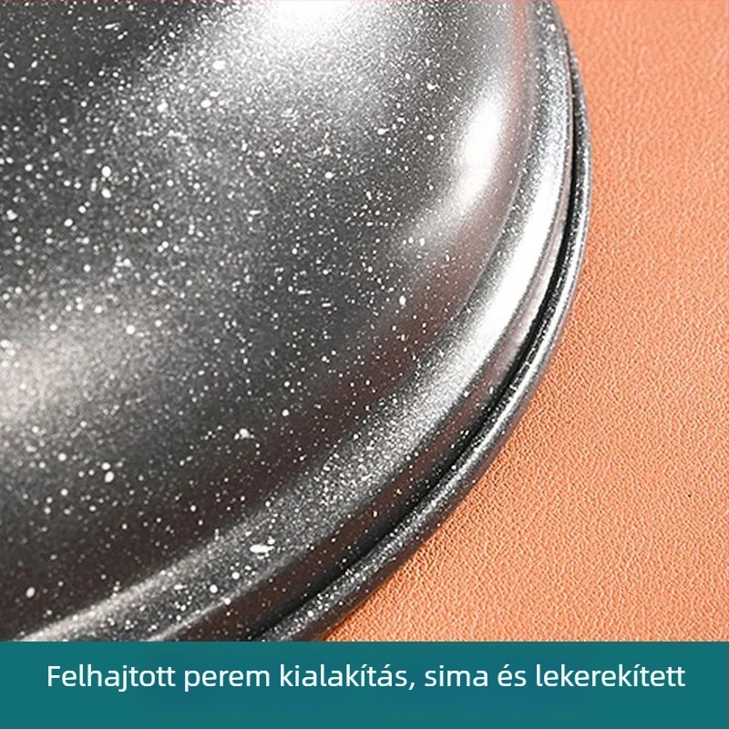 Kétfülű kovácsoltvas edény csirke pörkölt és agyagba készített rizshez, indukciós főzőlaphoz, tapadásmentes bevonattal