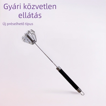 Új körkörös nyomógombos tojáshabosító, rozsdamentes acédból, fél-automata forgó keverő tojásokhoz és tejszínhez