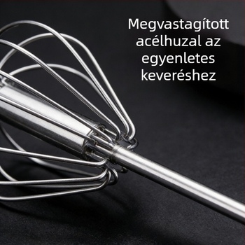 Rozsdamentes acélból készült kézi tojásfelverő, toló típusú tejszínhab-gyúró, félautomata forgó konyhai eszköz