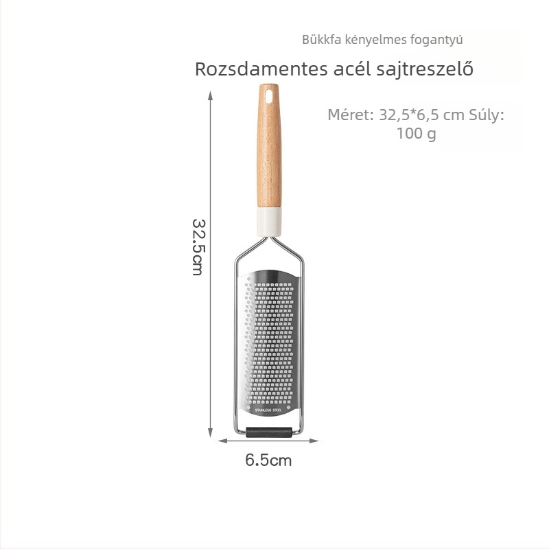 3 részes rozsdamentes acél sütőipari eszközök készlet: lisztszitó, tojáshabverő, sajtreszelő