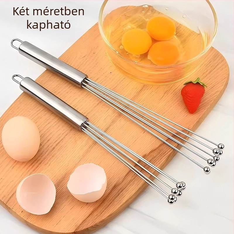 Rozsdamentes acél függőleges kézi tojásfelverő, háztartási sütéshez