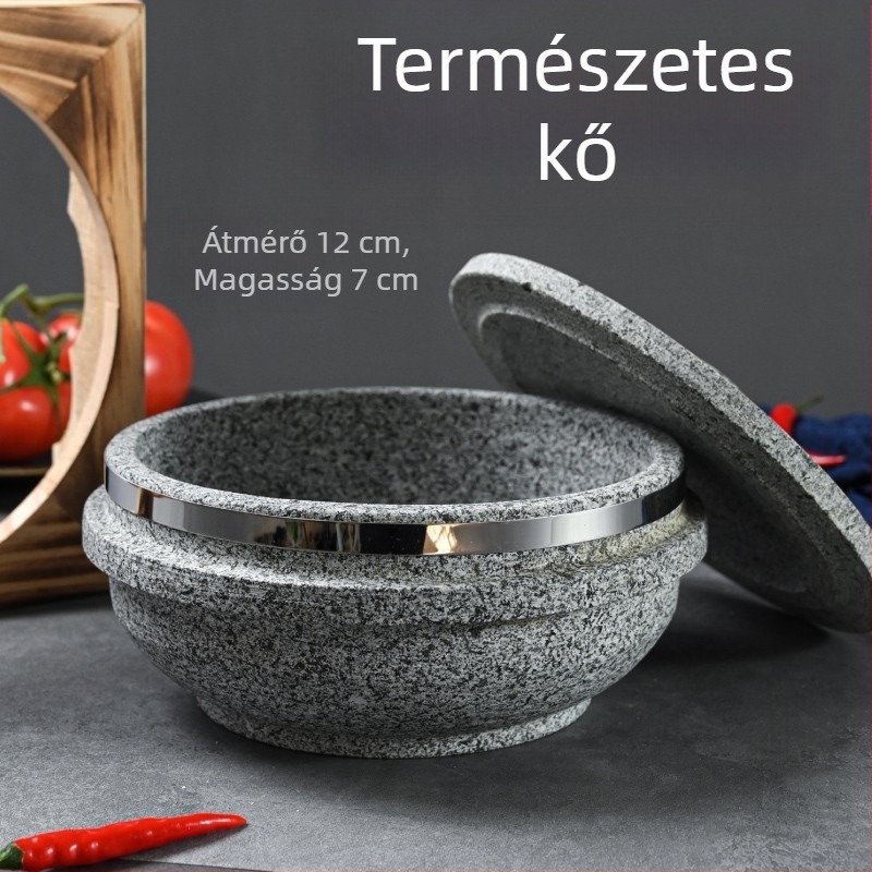 Kőedény bibimbaphoz és levesekhez — Koreai stílusú kerámiaedény gázfőzőhöz