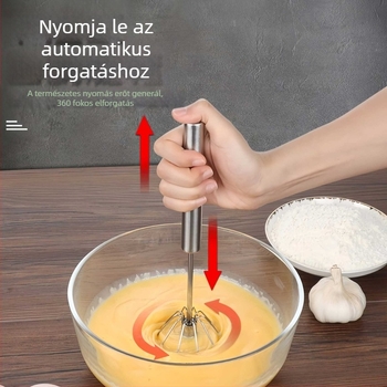 Kézi rozsdamentes acél tojáshabosító sütéshez — tojás és tejszín keverő