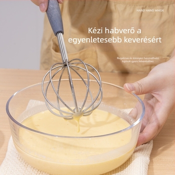 Kézi rozsdamentes acél tojáshabosító háztartási használatra