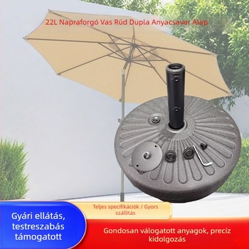 Napraforgó mintás napernyő, összecsukható, szétszedhető, szélálló vasból készült tengellyel