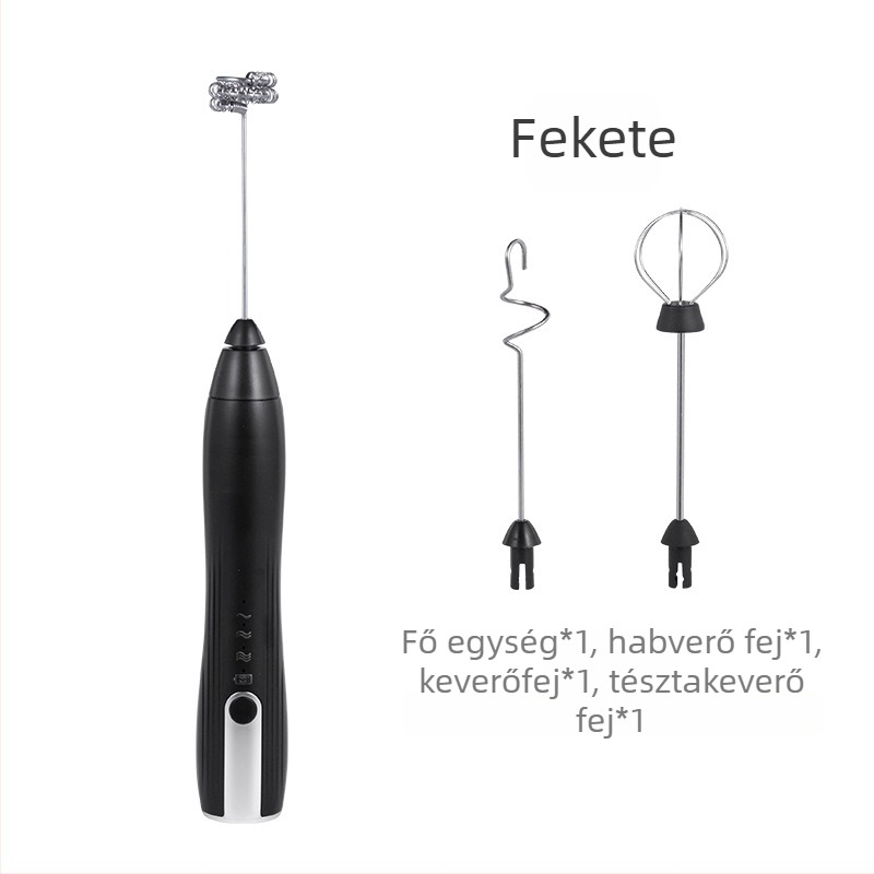 Kézben tartható mini tejhabosító és tojásfelverő, elektromos kávéhabosító, tejhabosító, modell J-17