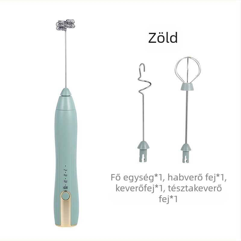 Kézben tartható mini tejhabosító és tojásfelverő, elektromos kávéhabosító, tejhabosító, modell J-17