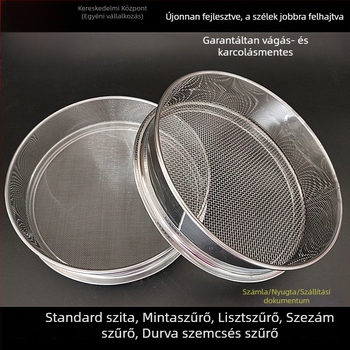 Rozsdamentes acélból készült finom hálószemes szita liszthez, rizshez és szezámmaghoz – konyhai szita