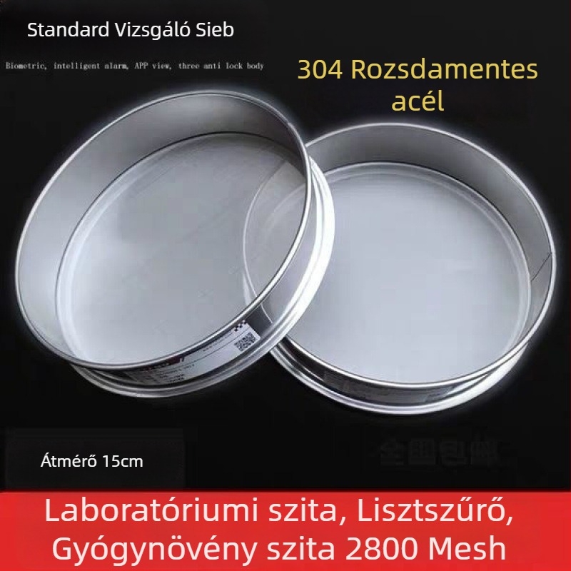 Rozsdamentes acélból készült finom hálószemes szita liszthez, rizshez és szezámmaghoz – konyhai szita