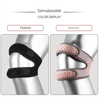 Szilikon patella térdvédő, szellőző, ütéscsillapító, nőknek, futásra és edzésre, dupla patella védelem