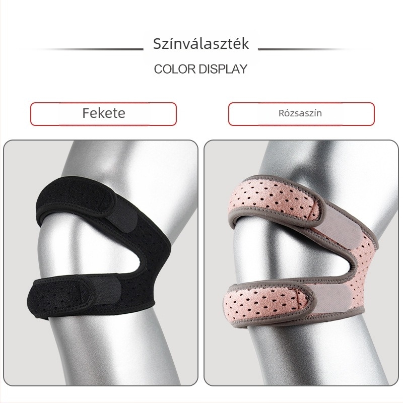 Szilikon patella térdvédő, szellőző, ütéscsillapító, nőknek, futásra és edzésre, dupla patella védelem