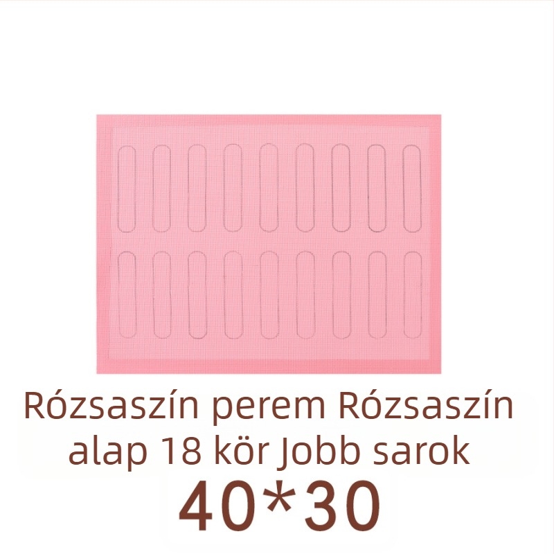 Üreges szilikon sütőmatrac üvegszálas, magas hőmérséklethez, tapadásmentes