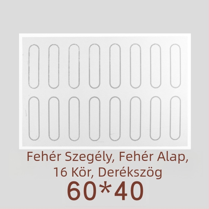 Üreges szilikon sütőmatrac üvegszálas, magas hőmérséklethez, tapadásmentes