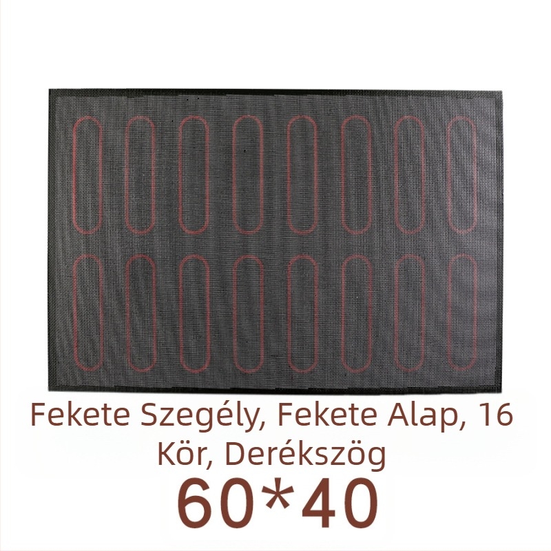Üreges szilikon sütőmatrac üvegszálas, magas hőmérséklethez, tapadásmentes
