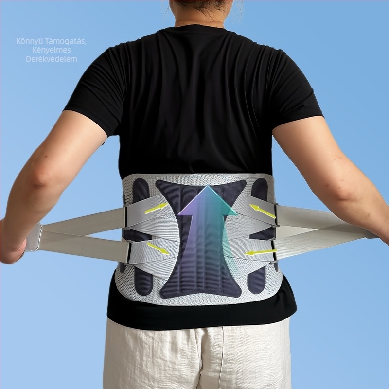 Deréköv minden évszakra, acéllemez-támogatással a lumbális porckorong-herniációhoz, könnyű és lélegző edzésöv