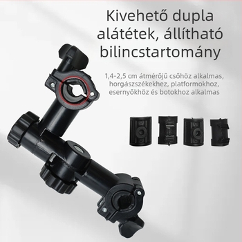 Univerzális csatlakozó horgászernyőhöz, multifunkcionális kiegészítők a horgászszékhez, 360°-os forgó torony etetőtál és halvédő rész, ernyőállvány