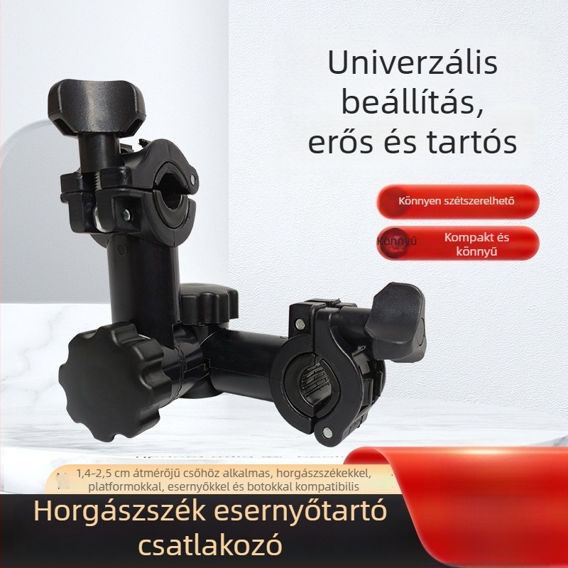 Univerzális csatlakozó horgászernyőhöz, multifunkcionális kiegészítők a horgászszékhez, 360°-os forgó torony etetőtál és halvédő rész, ernyőállvány