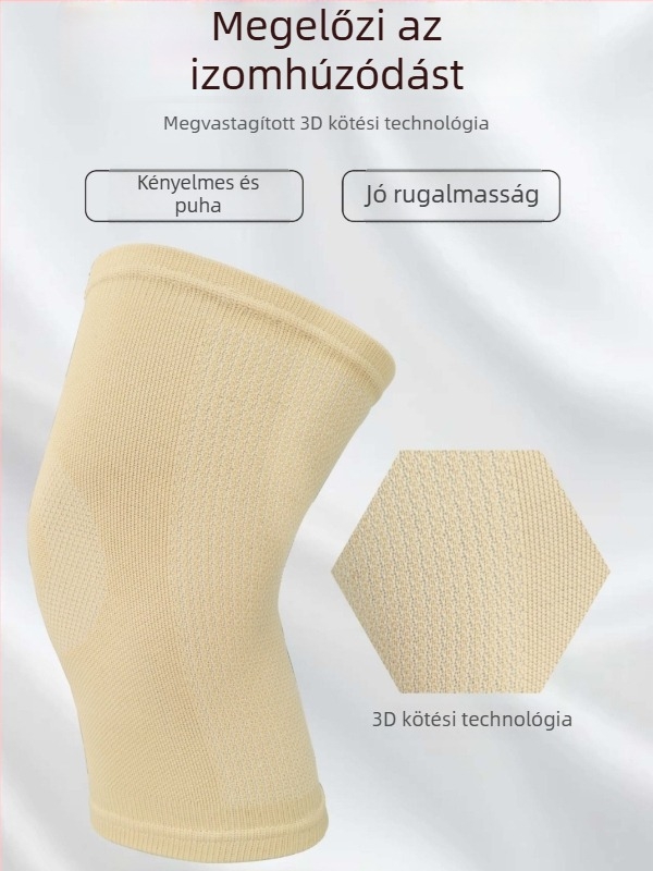 Tavaszi–nyári rugalmas, meleg fitness készlet: térdvédők, fejkendő és csuklópántok, izzadságot felszívó védelem az ízületeknek