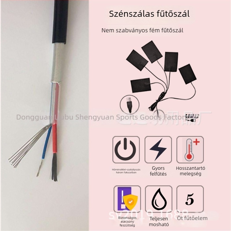 USB-üzemeltetésű fűtő mellény, állítható derekú, őszi–téli időszakra, állandó hőmérsékletű melegítő, uniszex