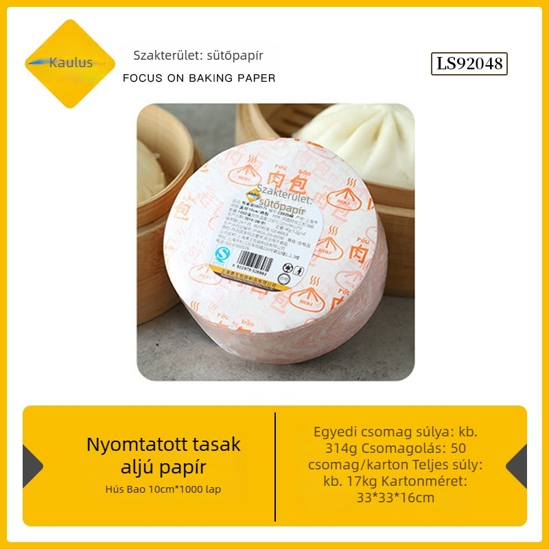 Új Nyomtatott Pároló Papír Húsos Bao és Babos Töltelékkel, Nyomtatást Támogat, 1000 Lap