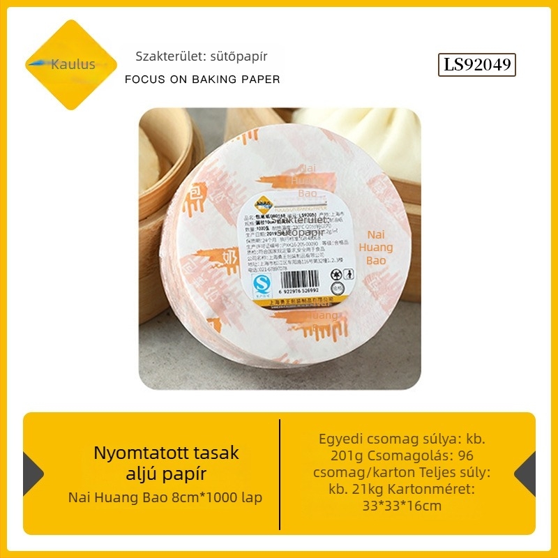 Új Nyomtatott Pároló Papír Húsos Bao és Babos Töltelékkel, Nyomtatást Támogat, 1000 Lap