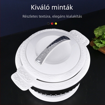 Hőszigetelt rozsdamentes acél edénykészlet, 3 darabos, zárható fedőkkel, 201 rozsdamentes acél