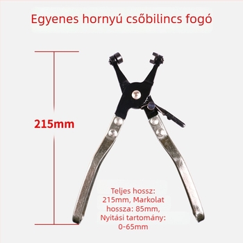 Autóvízcső bilincs fogó, egyenes torok