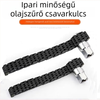Állítható olajszűrő kulcs kettős láncú hüvely, 44-52 mm, autókarbantartáshoz