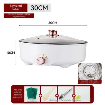 Chestnut elektromos grill serpenyő kerámia panellel, 26–28 cm, egyoldali fűtés, 600 W, modell Ggx-18e, otthoni grillezéshez