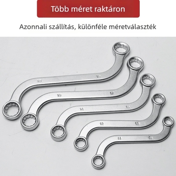 Rögzített fejű, kétirányú hajlított nyélű Torx kulcs, S-típusú kulcs, 5 darabos készlet, 12-ágú kivitel, autójavító szerszámkészlet racsival