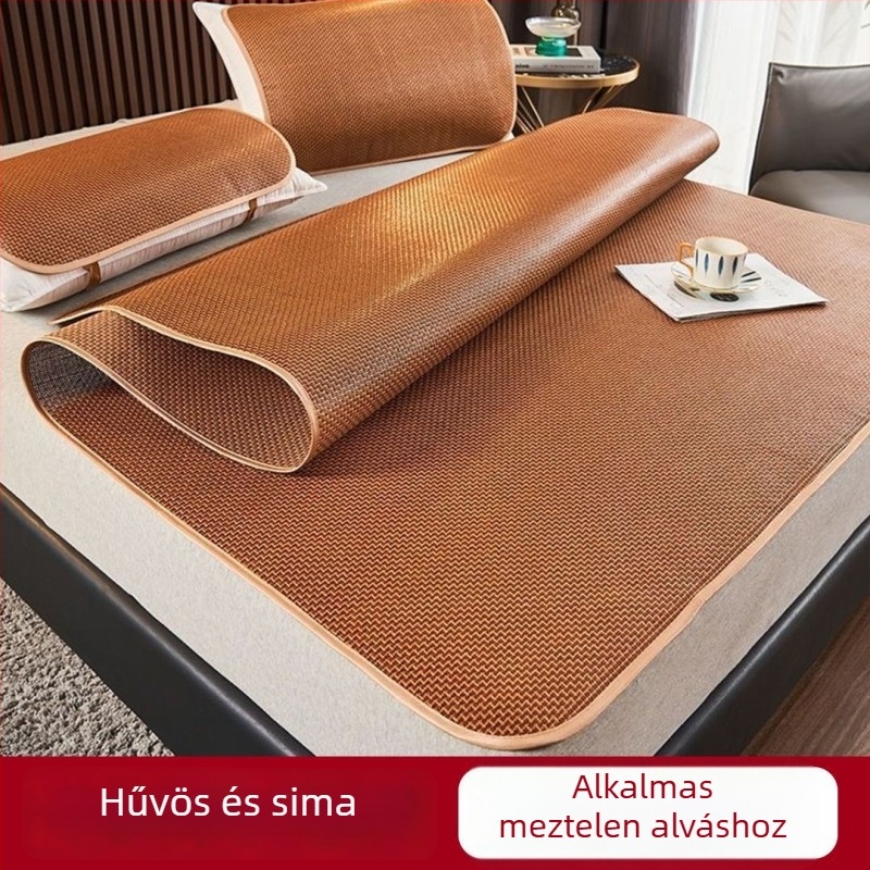 Magas minőségű rattan hűtő matrac az ágyhoz, 1,5 m × 60 cm, összecsukható, ice silk