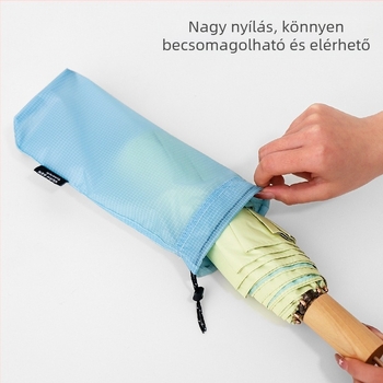 Kültéri ultrakönnyű, szilikonbevonatú esernyőtasak húzózsinórral, vízálló, autóba szerelhető hordozó és szervező