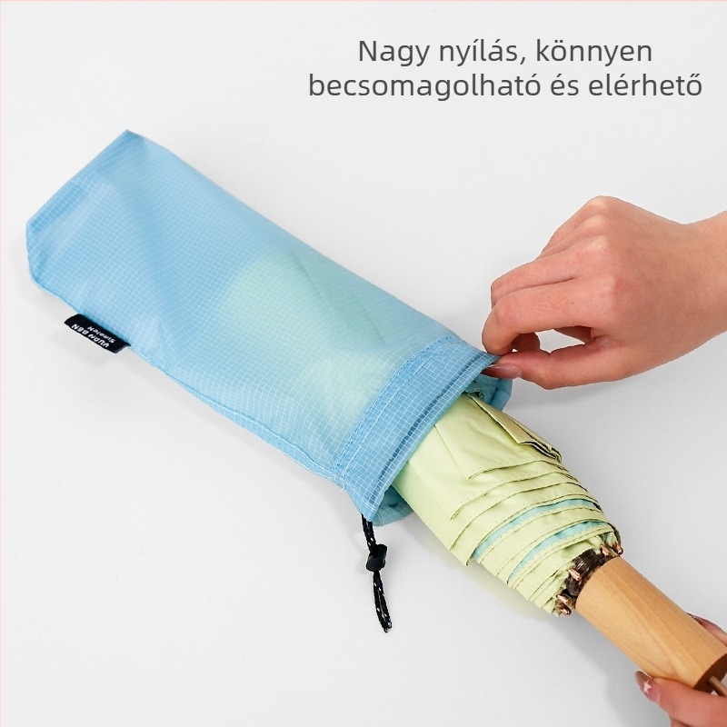 Kültéri ultrakönnyű, szilikonbevonatú esernyőtasak húzózsinórral, vízálló, autóba szerelhető hordozó és szervező