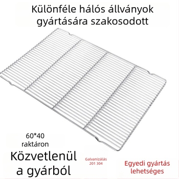 Rozsdamentes acél sütés- és hűtőrács – süteményekhez és kenyérhez