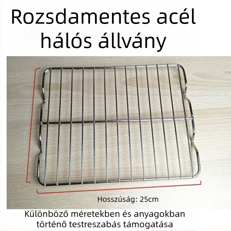 Rozsdamentes acél sütés- és hűtőrács – süteményekhez és kenyérhez