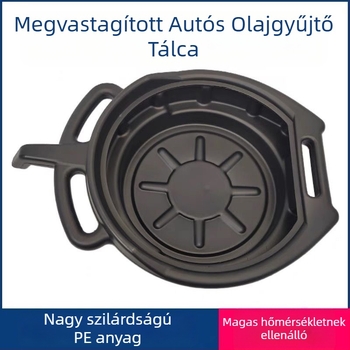 Megerősített műanyag olajgyűjtő tál szerszámokhoz, alkatrészek tisztítására szolgáló tál, 10L/15L autójavításhoz