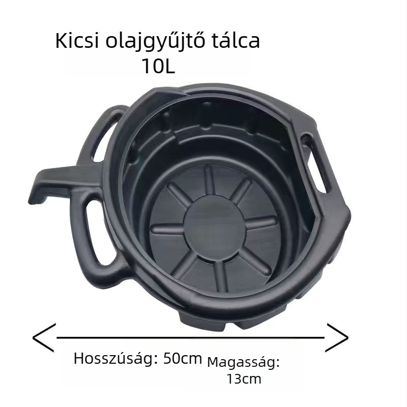 Megerősített műanyag olajgyűjtő tál szerszámokhoz, alkatrészek tisztítására szolgáló tál, 10L/15L autójavításhoz