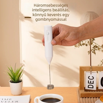 Rufide elektromos tejhabosító, kézi, újratölthető, kávéhoz és tojásokhoz, 3 fokozat