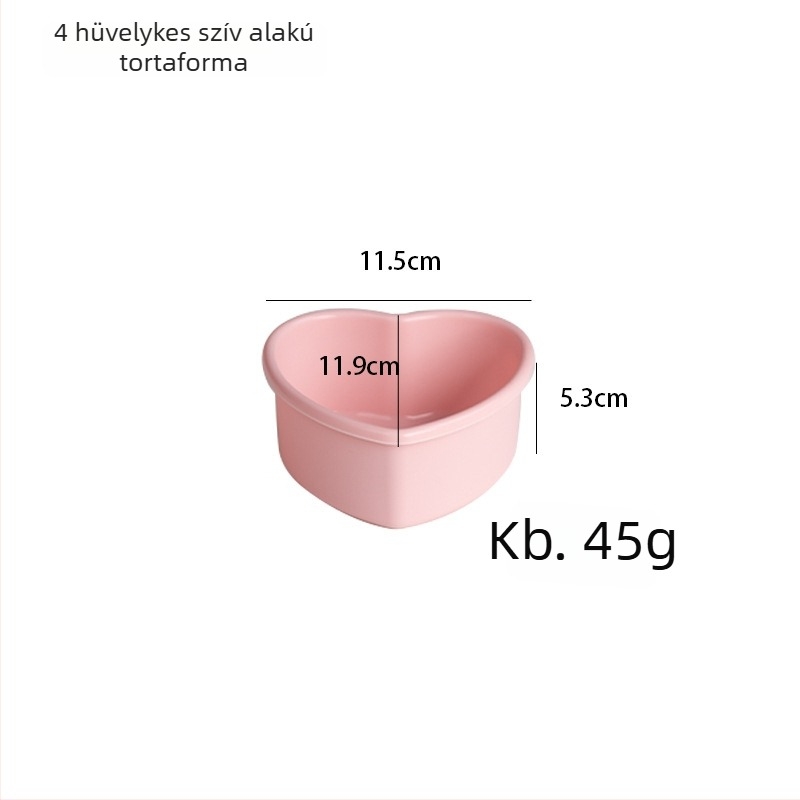 Szilikon sütőforma szív alakú, DIY rétegezett tortákhoz és mousse-hoz