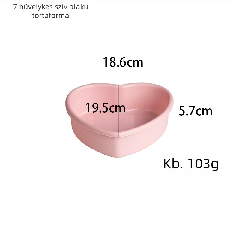 Szilikon sütőforma szív alakú, DIY rétegezett tortákhoz és mousse-hoz