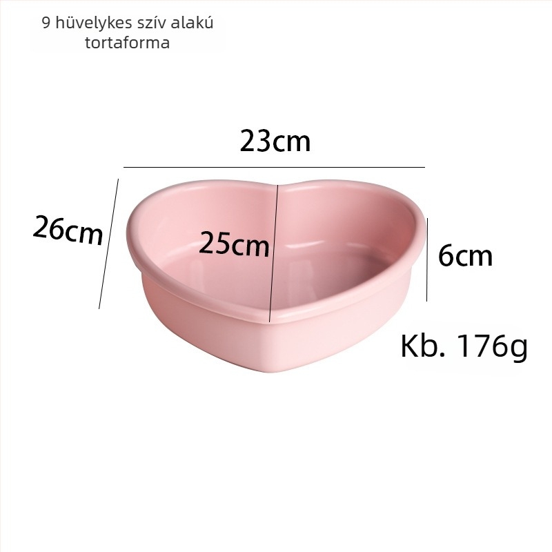 Szilikon sütőforma szív alakú, DIY rétegezett tortákhoz és mousse-hoz
