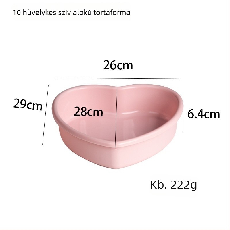 Szilikon sütőforma szív alakú, DIY rétegezett tortákhoz és mousse-hoz